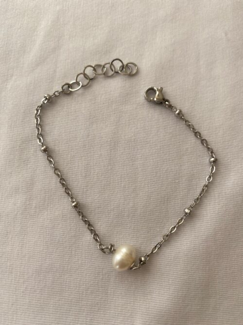 bracciale-con-perla-acciaio-silver