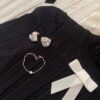 maglia-bon-ton-con fiocco-in-velluto-colore-nero