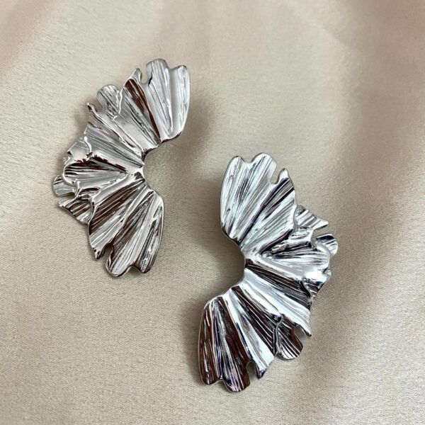 orecchino foglia orecchini-grandi-foglia-silver-acciaio